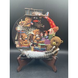 "Tabbies and Teddies" By Charles Wysocki Purrfect Collections Cat Wall‎ Decor